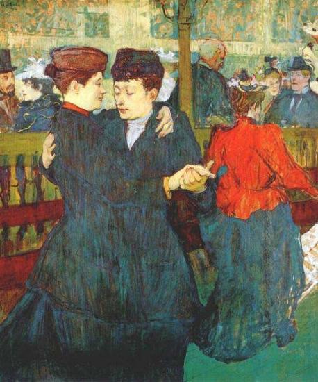Henri de toulouse-lautrec At the Moulin Rouge, Two Women Waltzing china oil painting image